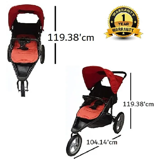 Babytrend Jogger Stroller (0-25kg) - Red