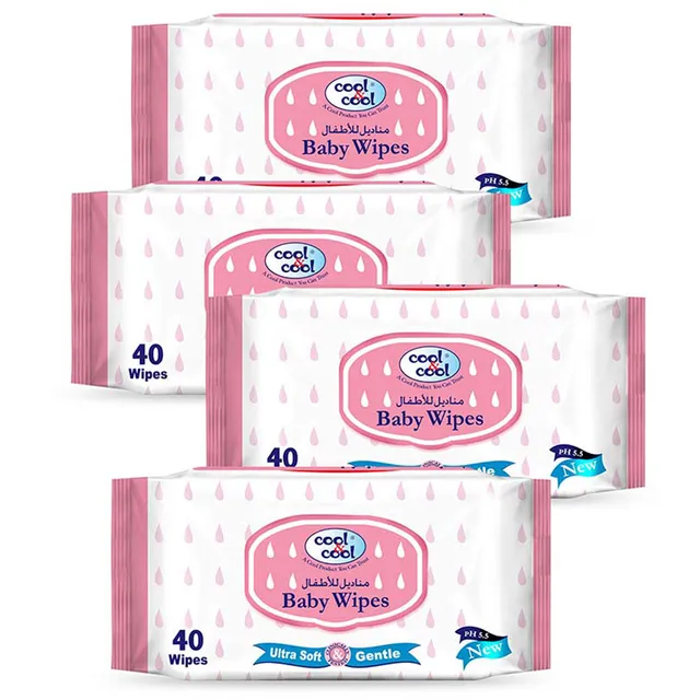 Cool & Cool - Baby Wipes, 40 Pack - 3+1 Free