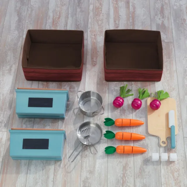 KidKraft Farmhouse Play Kitchen with EZ Kraft Assembly - Wooden Pretend Kitchen for Kids