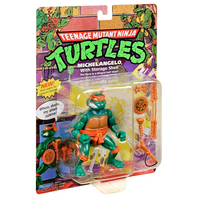Teenage Mutant Ninja Turtles - 4inch Original Classic Storage Shell Michelangelo Basic Figure