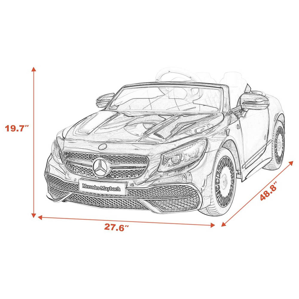 Little angel - Kids Cars Mercedes Maybach S650 Licensed Ride-On Car - ZB188-RED