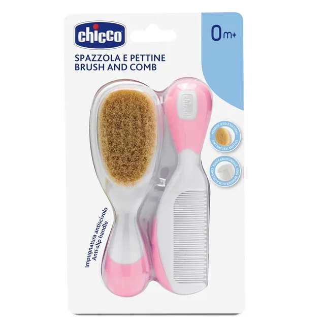 Chicco - Brush and Comb 0m+ Pink