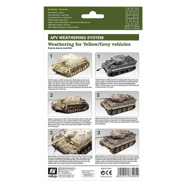 Vallejo Painting System Weathering - Yellow & Grey Vehicles