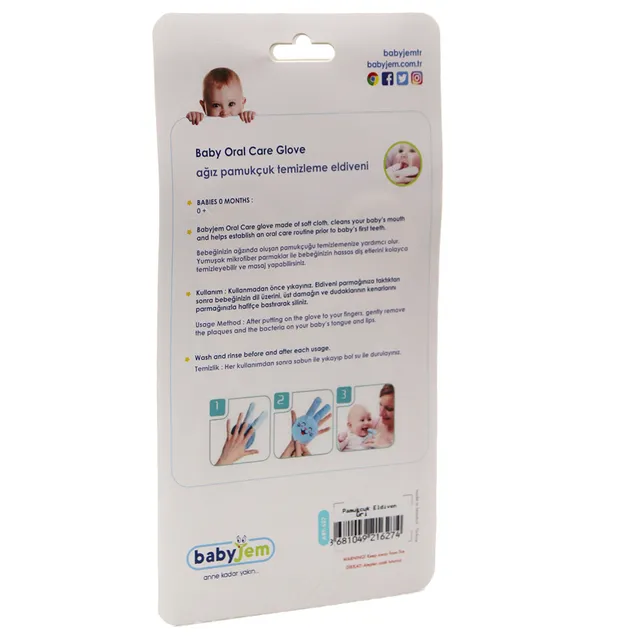 Babyjem - Oral Care Glove Grey 0 Months+