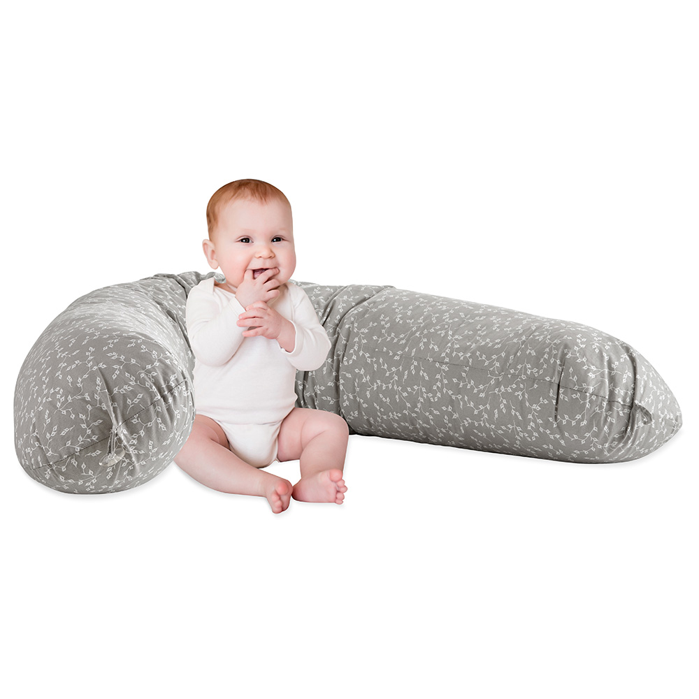 Babyjem - Functional Mother & Baby Pillow - Grey Flower