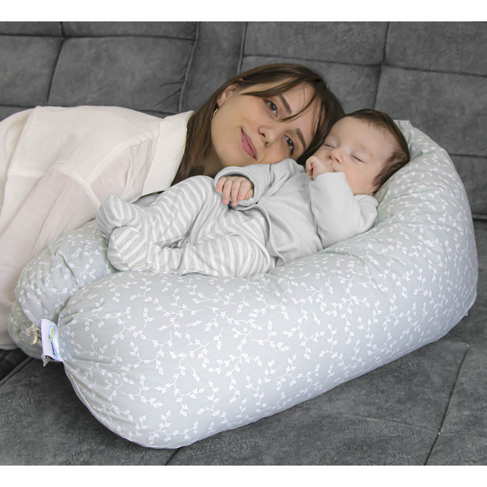 Babyjem - Functional Mother & Baby Pillow - Green Flower