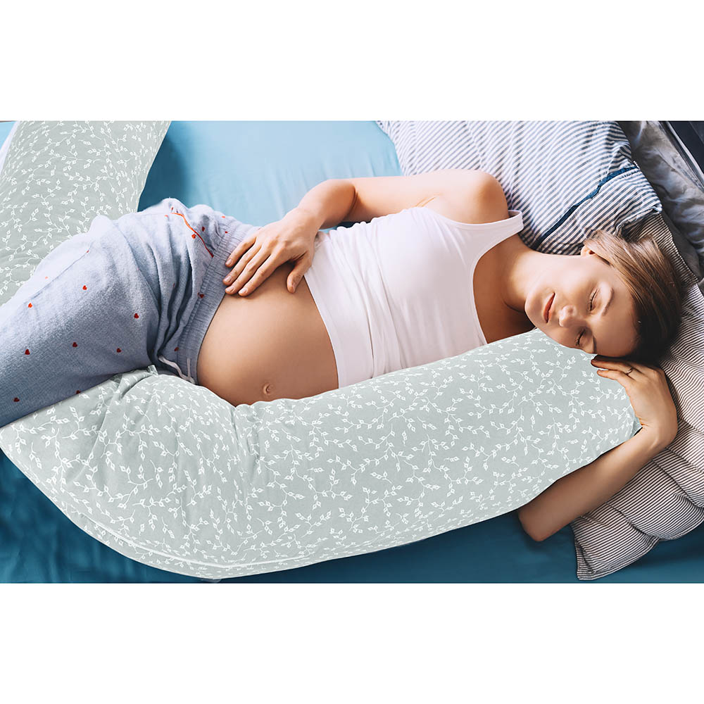 Babyjem - Functional Mother & Baby Pillow - Green Flower
