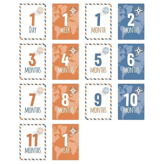 Lulujo - Baby's First Year Blanket & Cards Set - Greatest Adventure