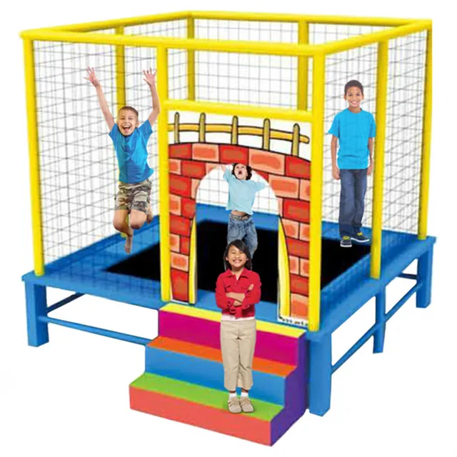 Megastar - Altitude Square Trampoline W Sturdy Steps - 8ft