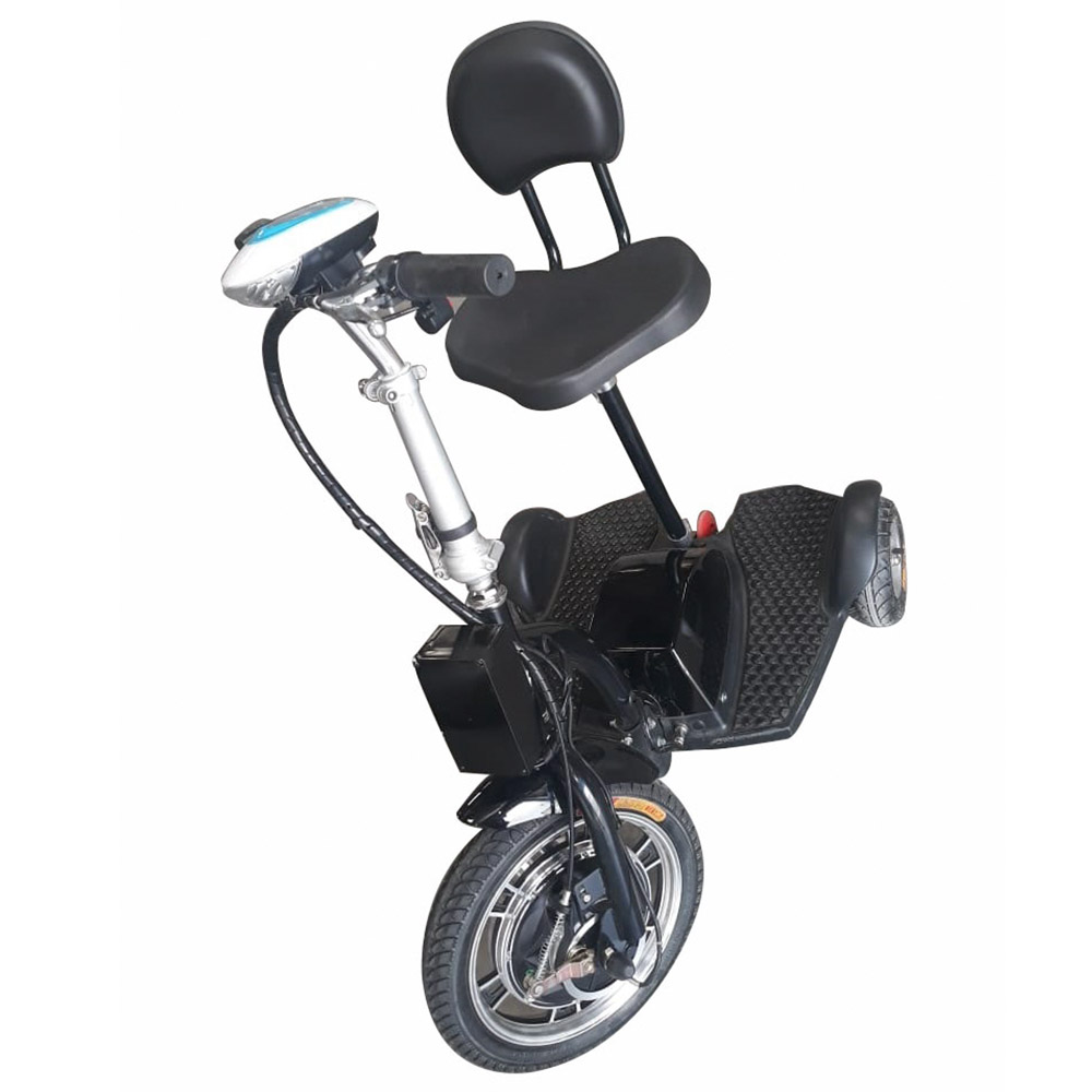 Megawheels - 36V Electric Foldable Scooter W/Backrest - Black