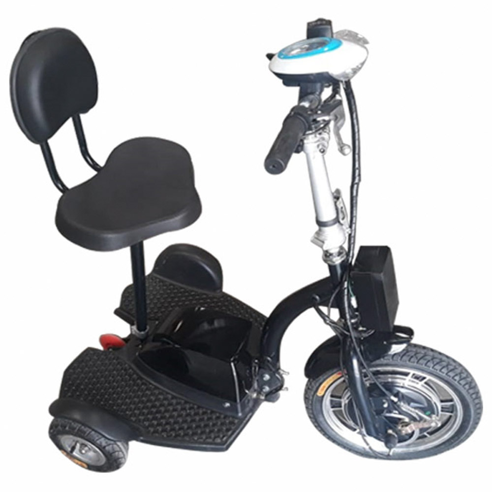 Megawheels - 36V Electric Foldable Scooter W/Backrest - Black