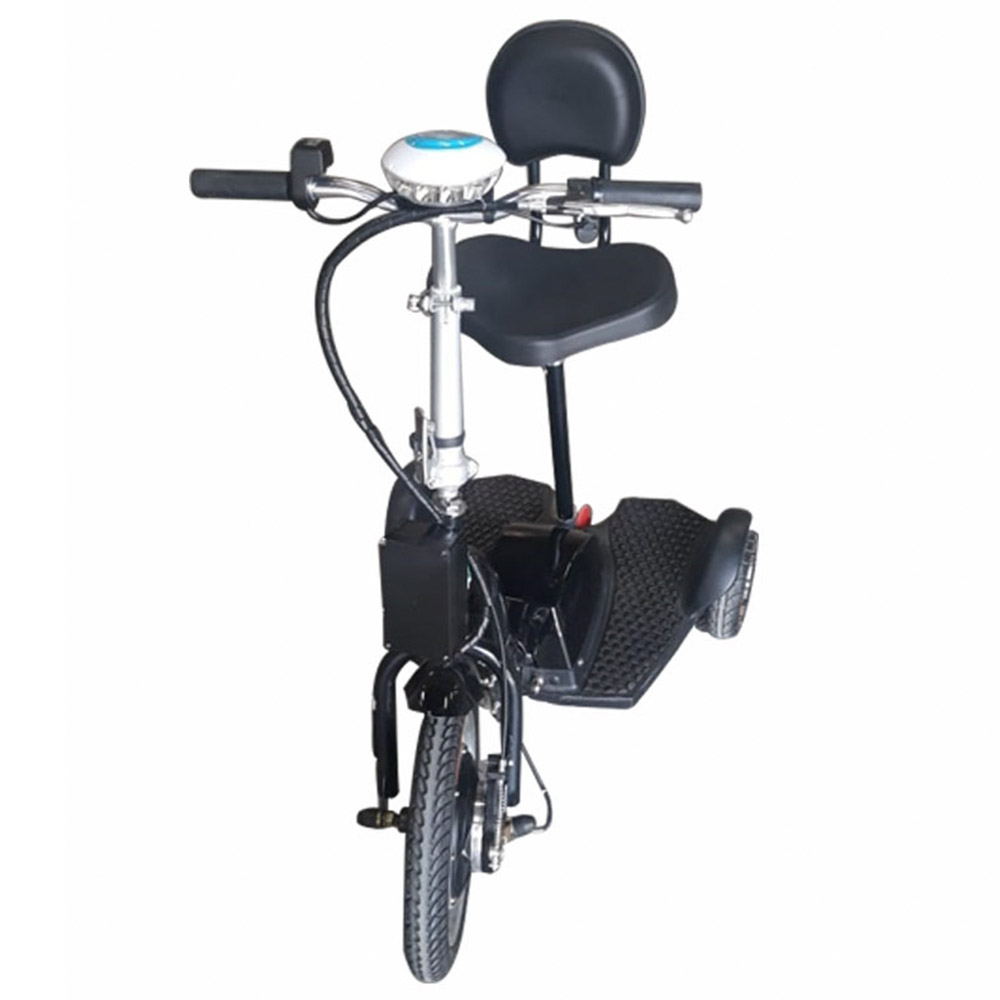 Megawheels - 36V Electric Foldable Scooter W/Backrest - Black