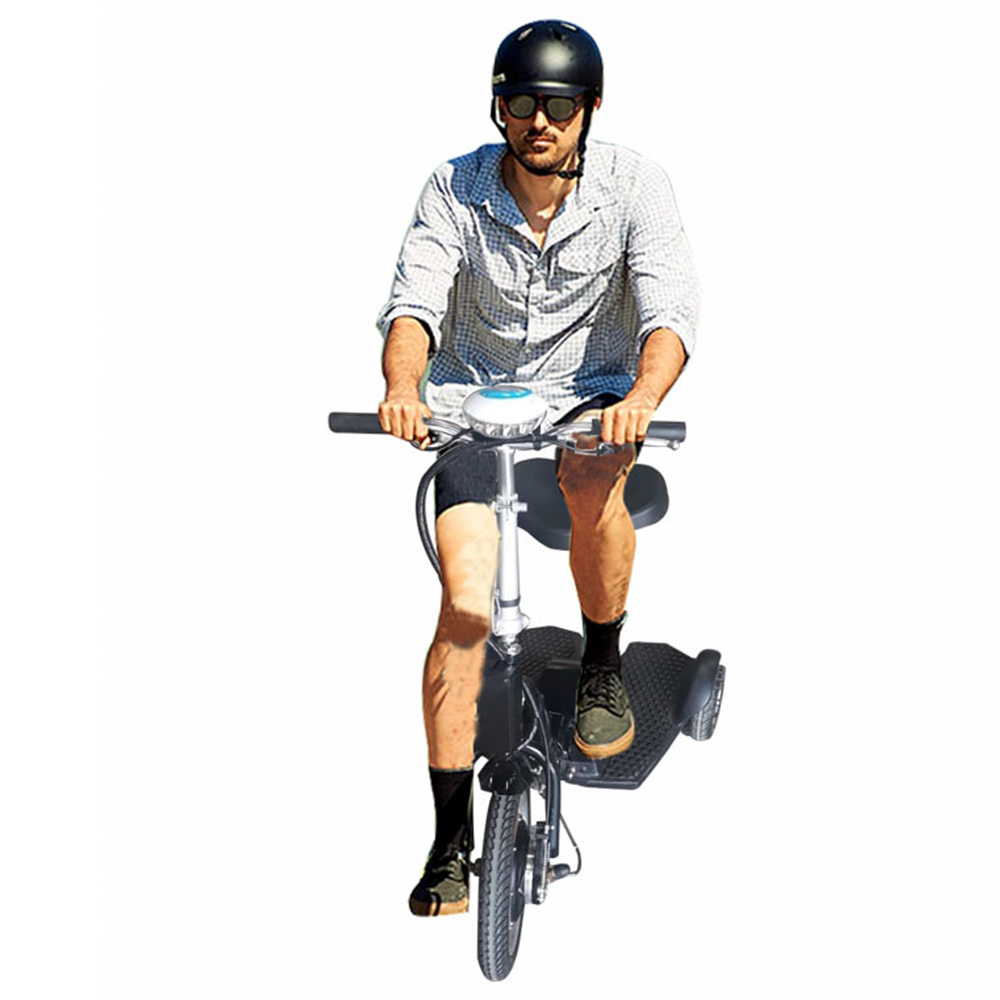 Megawheels - 36V Electric Foldable Scooter W/Backrest - Black