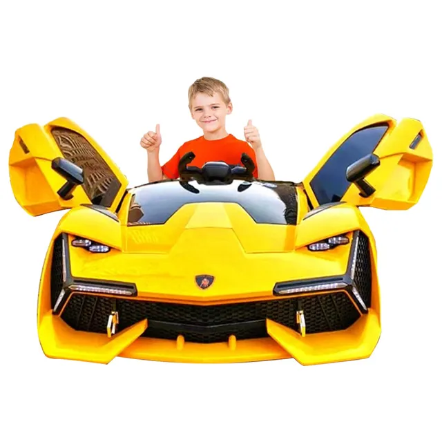Megastar - Ride On 12 V Lamborg Vertical Opening Doors Car - Yellow