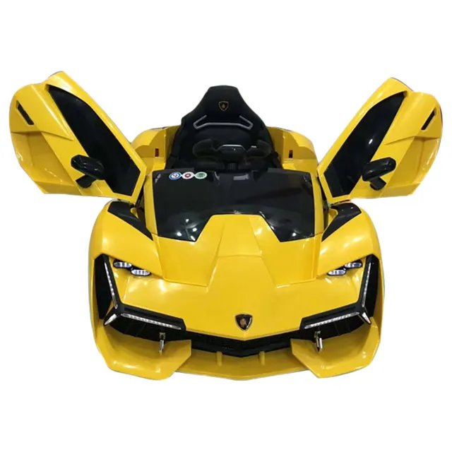 Megastar - Ride On 12 V Lamborg Vertical Opening Doors Car - Yellow