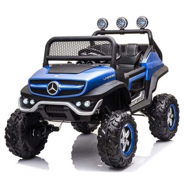 Megastar - Ride on 12 V Licensed Mercedes Benz Juniors Unimog 2 Seater Electric Car - Blue