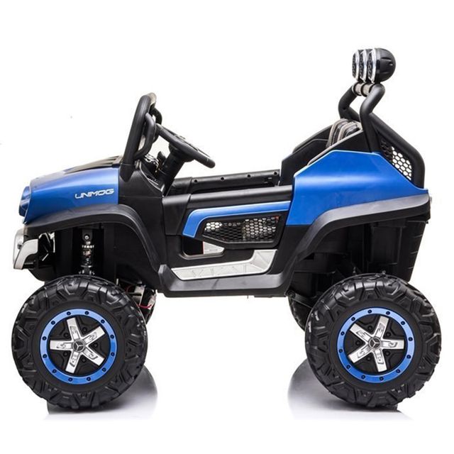 Megastar - Ride on 12 V Licensed Mercedes Benz Juniors Unimog 2 Seater Electric Car - Blue