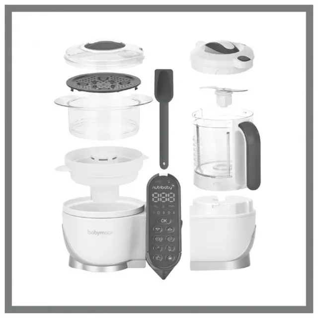 Babymoov - Nutribaby Plus 6-in-1 Multi-Purpose Food Processor - White