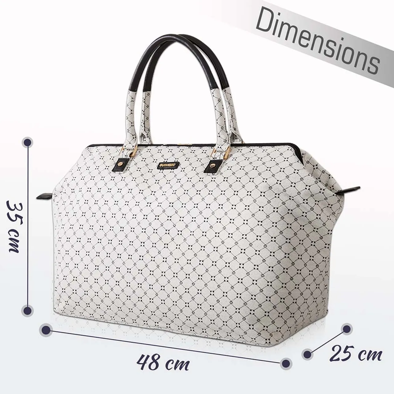 Sunveno Mommy Fashion Diaper Bag - Stylish, Waterproof, and Perfect for Travel White