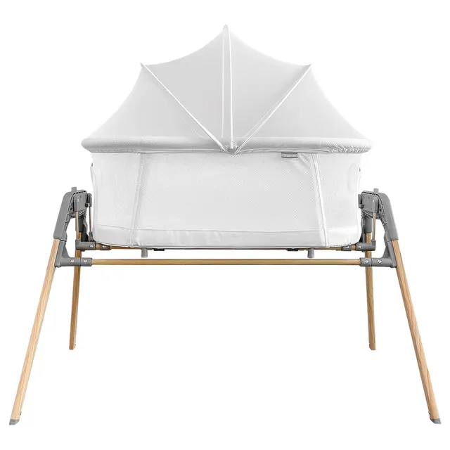 Teknum 3-IN-1 Baby Rocker Bassinet/ Infant Crib w/ Mosquito net - White