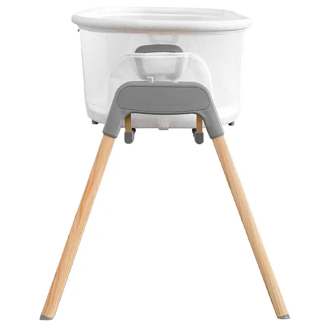 Teknum 3-IN-1 Baby Rocker Bassinet/ Infant Crib w/ Mosquito net - White