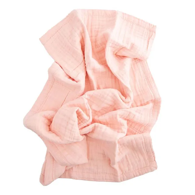 Little Unicorn - Cotton Muslin Baby Blanket - Rose Petal