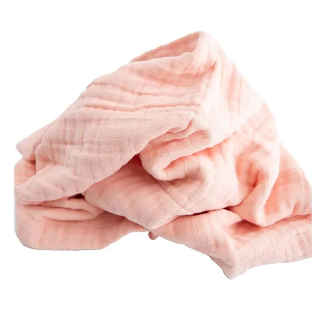 Little Unicorn - Cotton Muslin Baby Blanket - Rose Petal