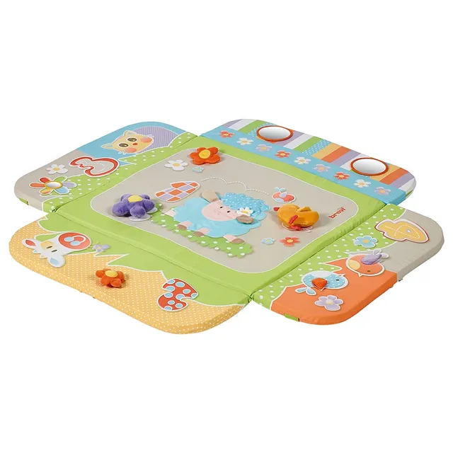 Brevi Soft & Play 4-in-1 Convertible Playpen, Activity Gym, Toy Bar, Phthalates Free, for 6M+, L95xB40xH60cm