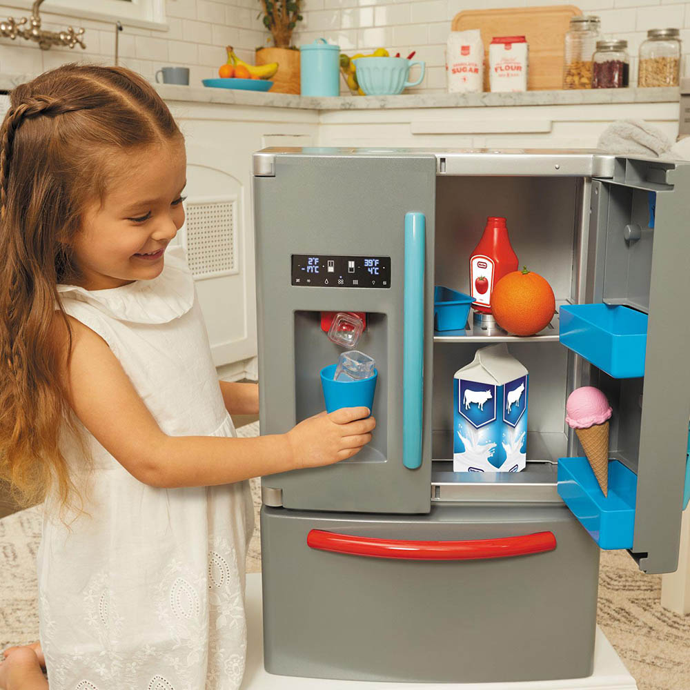 Little Tikes First Fridge (S2) - Pretend Play Refrigerator for Kids, Interactive Toy Kitchen Appliance