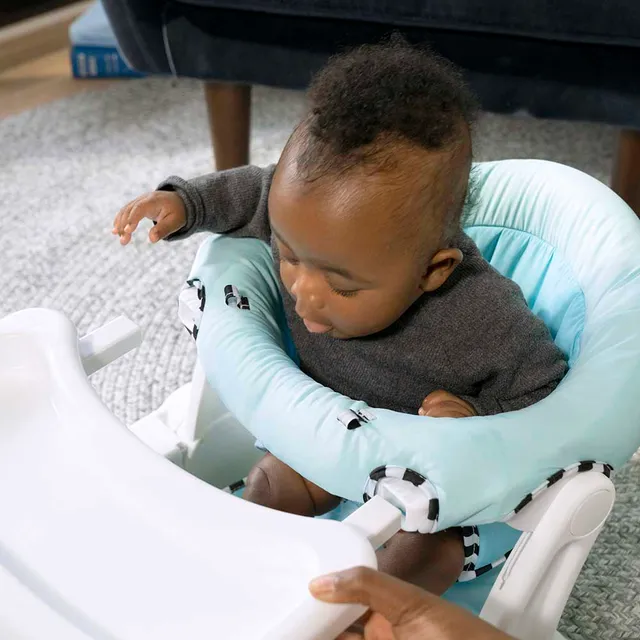 Baby Einstein Ocean Explorers 2-in-1 Floor Seat - Adjustable, Foldable, Washable High Chair, 4-12m