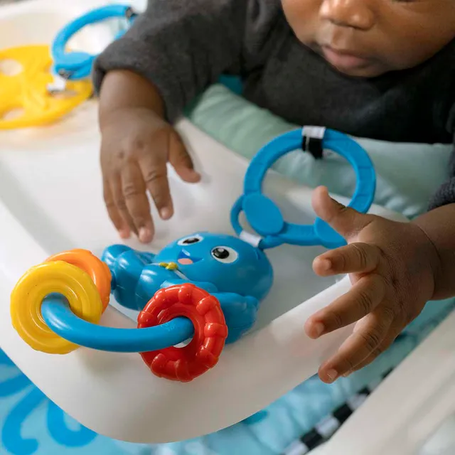 Baby Einstein Ocean Explorers 2-in-1 Floor Seat - Adjustable, Foldable, Washable High Chair, 4-12m