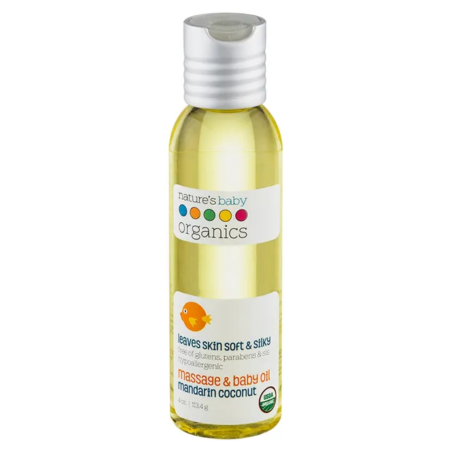 Nature's Baby Organics Baby Oil, Mandarin Coconut 4 oz