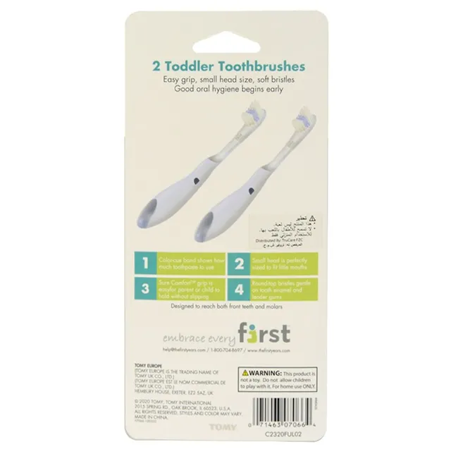 The First Years - Toddler Toothbrush - Pack of 2 - White