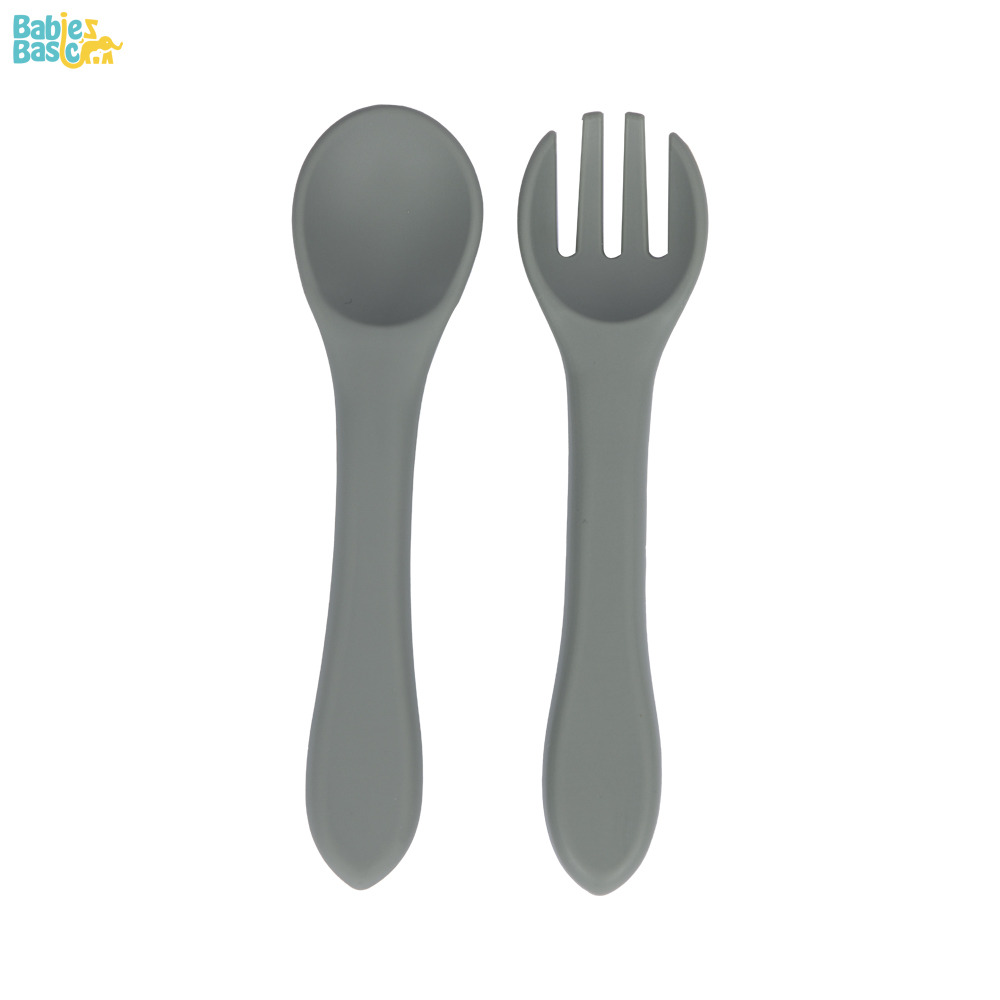 Babies Basic - Silicone Feeding Set - 6 Pcs - Green
