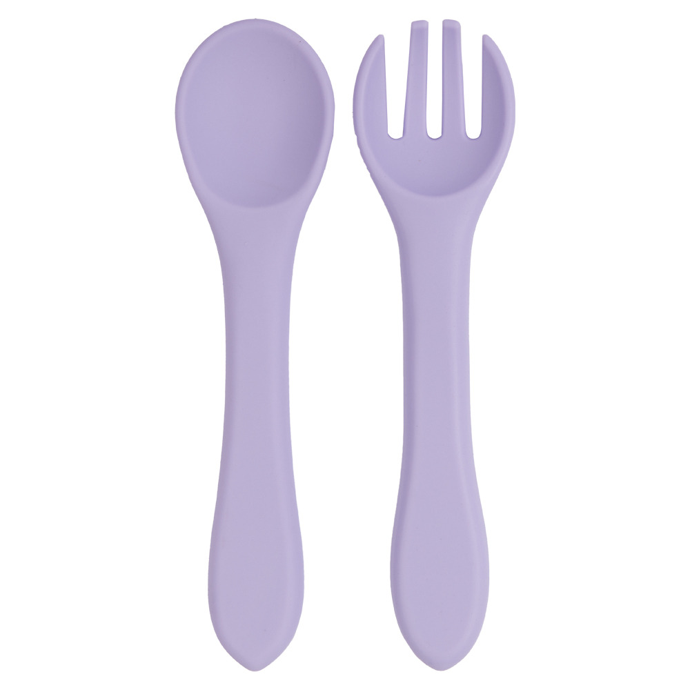 Babies Basic - Silicone Feeding Set - 6 Pcs - Purple