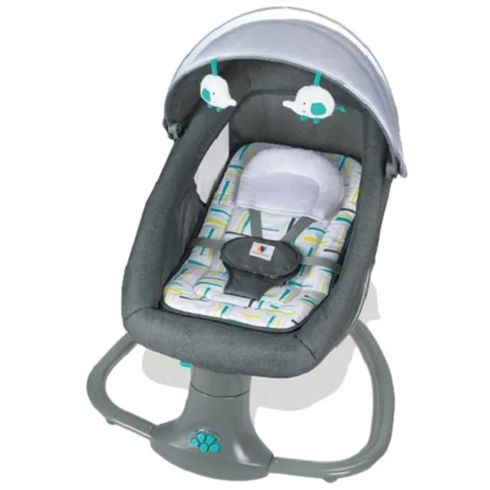 Baby Swing Bassinet Cardle Bed 3 In 1 For Newborn To Toddler -Grey