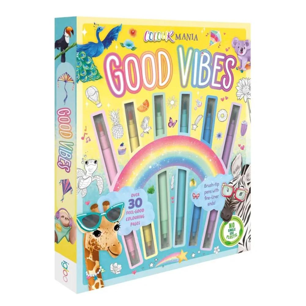 Igloo Colour Mania - Good Vibes: Disney Fun Activity Book for Kids with Pens