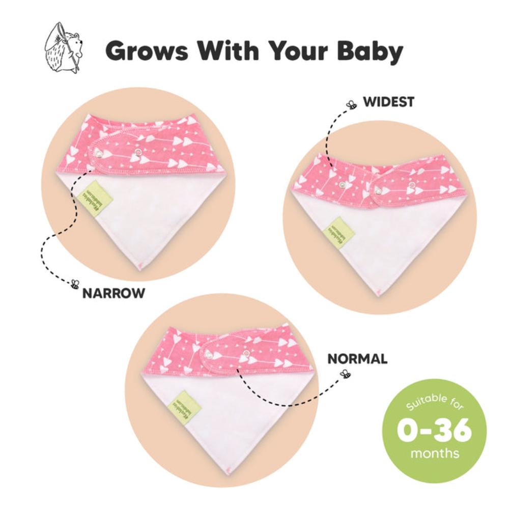 KeaBabies 8 Pack Bandana Bibs Pink Dreams