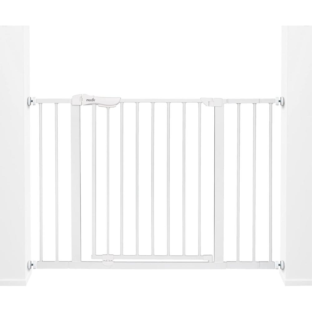 Moon - Safety Metal Gate 74.5-114 cm With Extension 7 & 14 cm - White