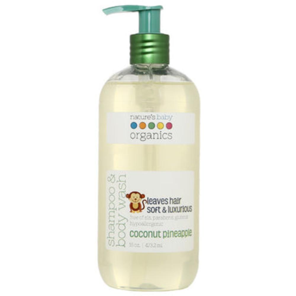 Nature's Baby Organics Shampoo and Body Wash - Coconut Pineapple 16 oz