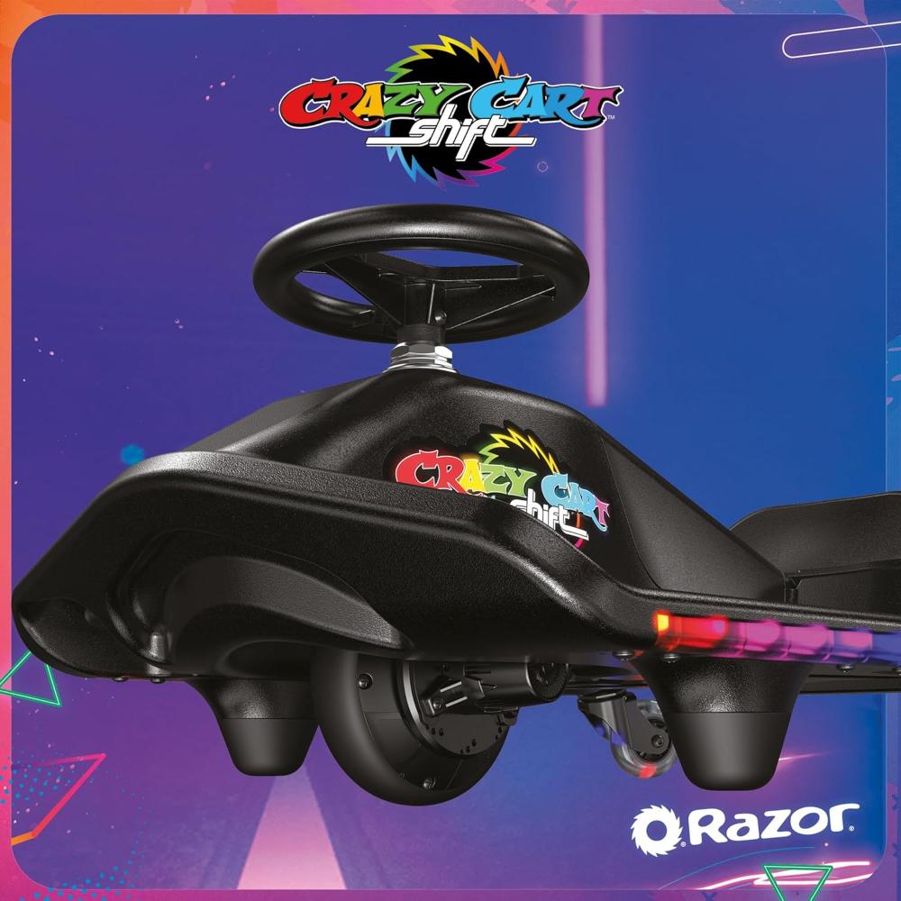 Razor Crazy Cart Shift Lightshow - 13km/h - Drift Ride-On Car for Kids