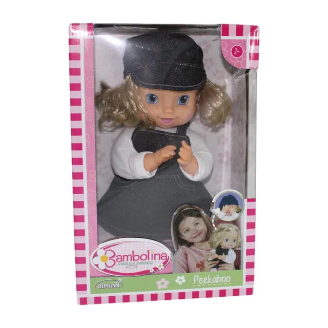 Bambolina Peek A Boo Doll, 36CM Interactive Baby Doll | Realistic Soft Baby Doll for Kids 24 Months+