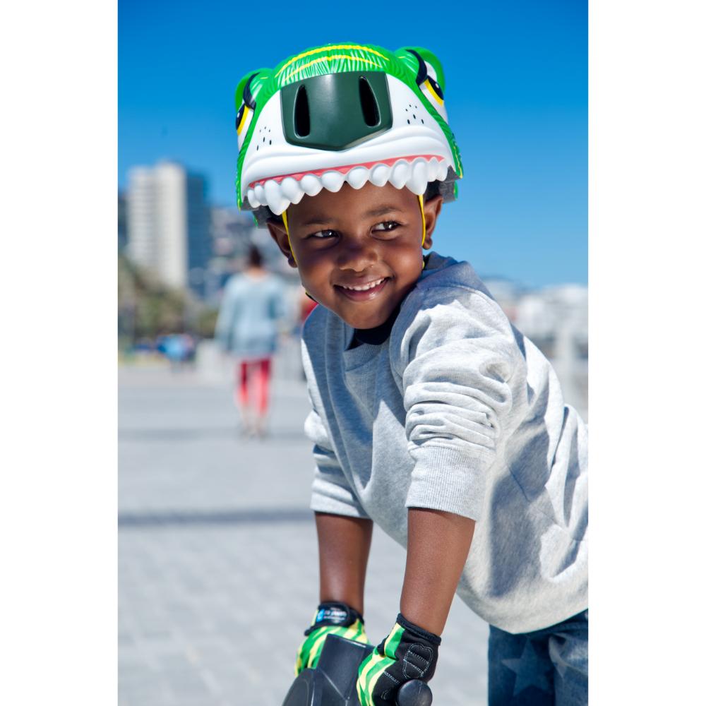 Crazy Safety - Bicycle Helmet Tiger - Green