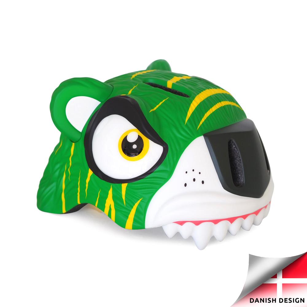 Crazy Safety - Bicycle Helmet Tiger - Green