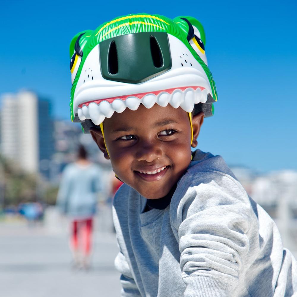 Crazy Safety - Bicycle Helmet Tiger - Green