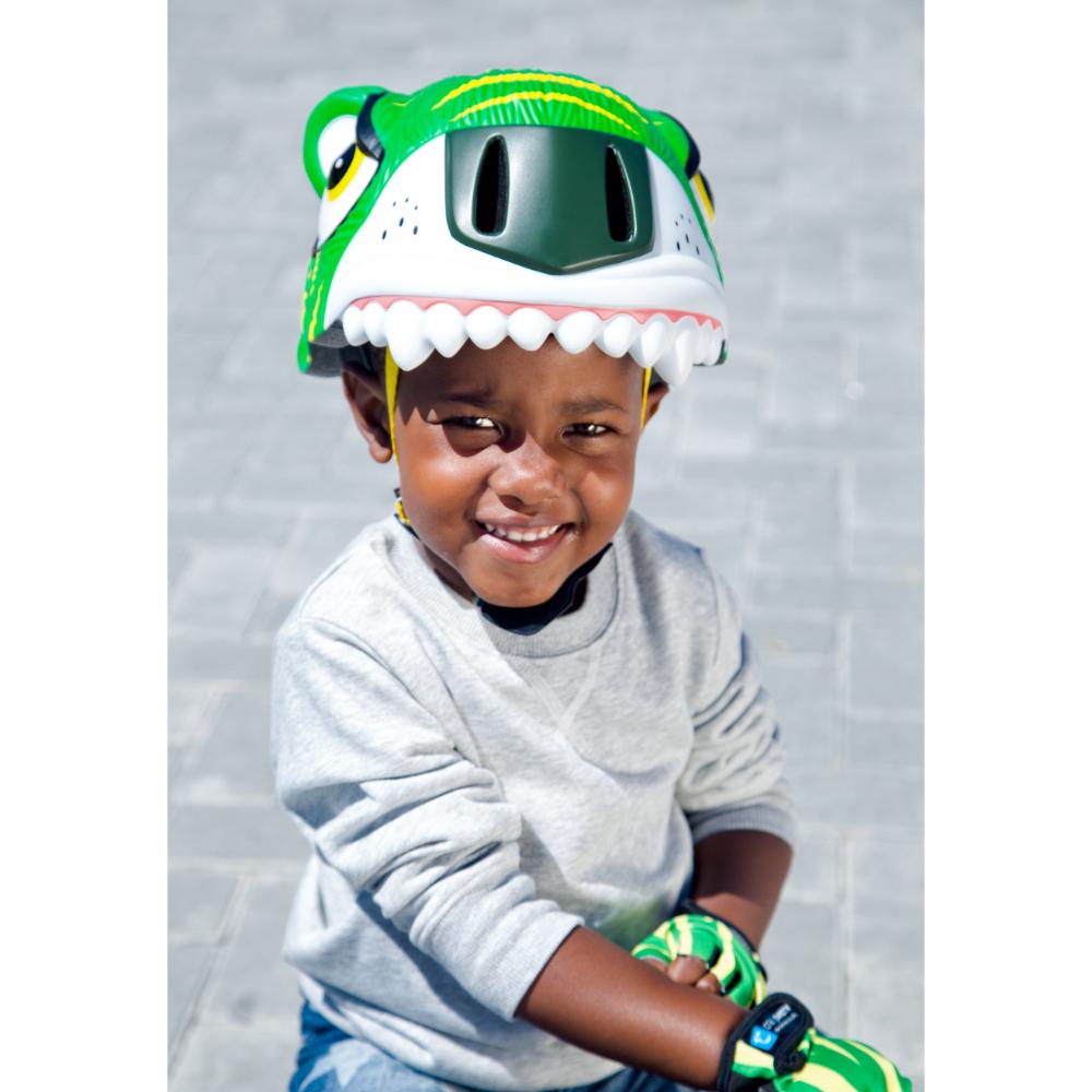 Crazy Safety - Bicycle Helmet Tiger - Green