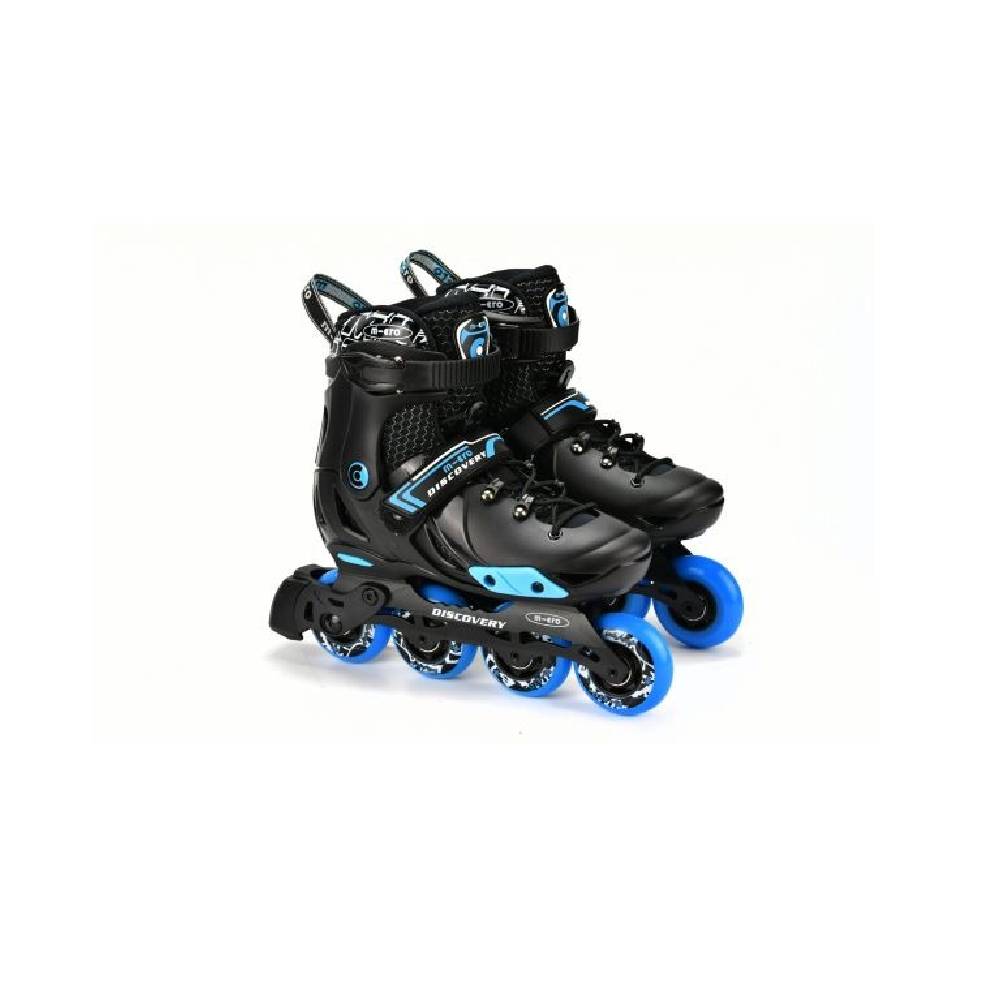 Discovery Black Inline Skates with Brake Set - Adjustable & Advanced Skating
