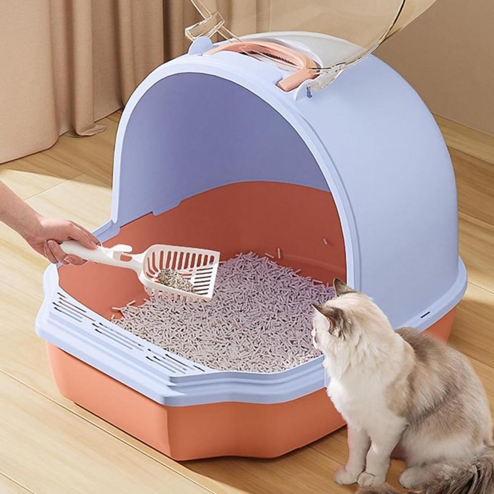 Hocc - Cat Sandbox Dome-shaped - Pink (19.7 X 16.5 X 15.7 Inches)