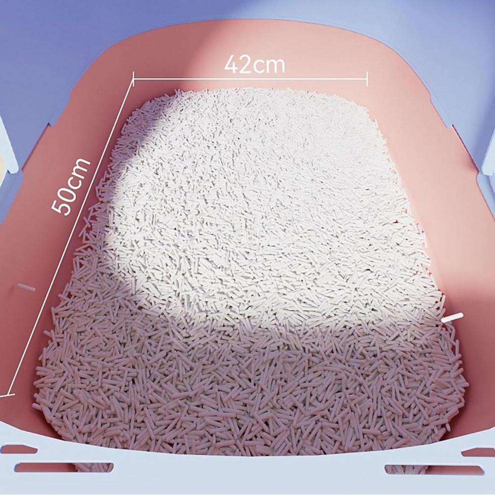 Hocc - Cat Sandbox Dome-shaped - Pink (19.7 X 16.5 X 15.7 Inches)