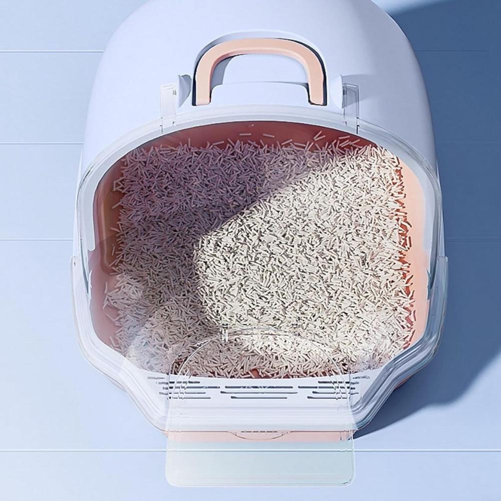 Hocc - Cat Sandbox Dome-shaped - Pink (19.7 X 16.5 X 15.7 Inches)